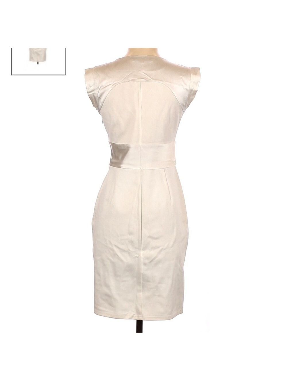 HALSTON Vintage Party Dress -4 Ivory - Picture 2 of 3